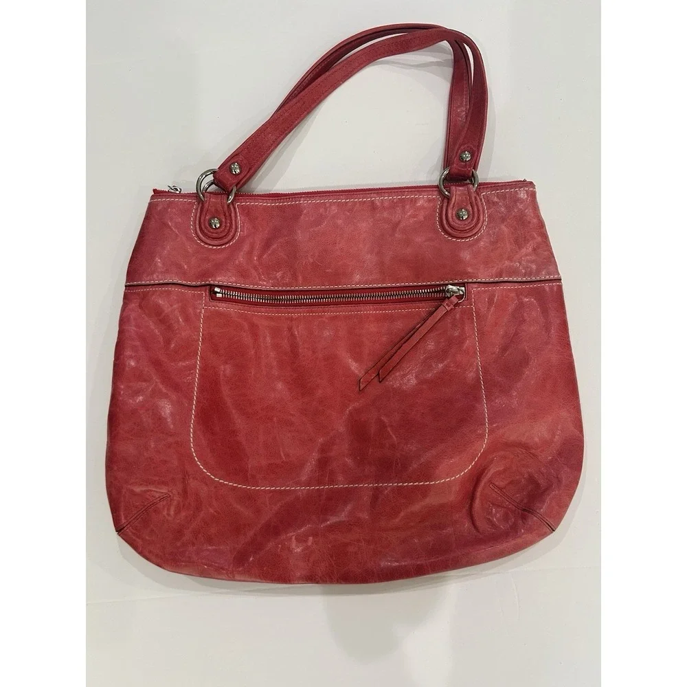 Vintage Coach Red Leather Shoulder Bag Hobo‎ Y2K Bratz Statement Silver Hardware